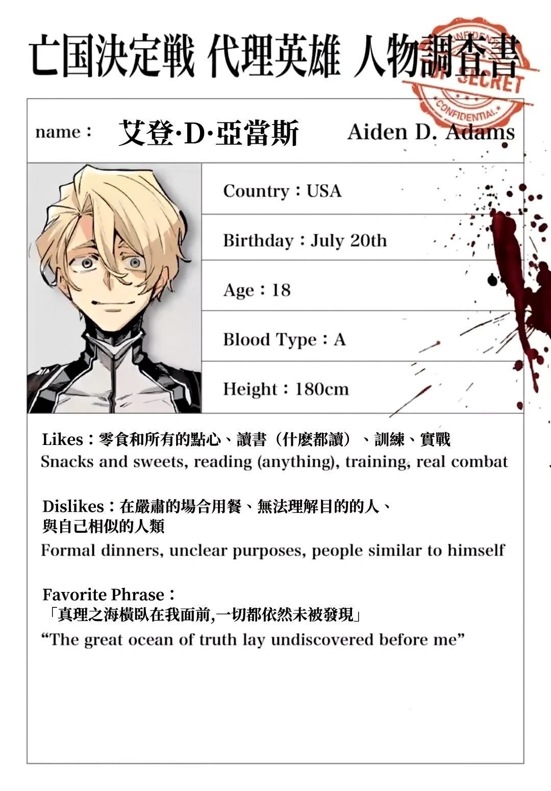 绝密代理英雄人物调查书013