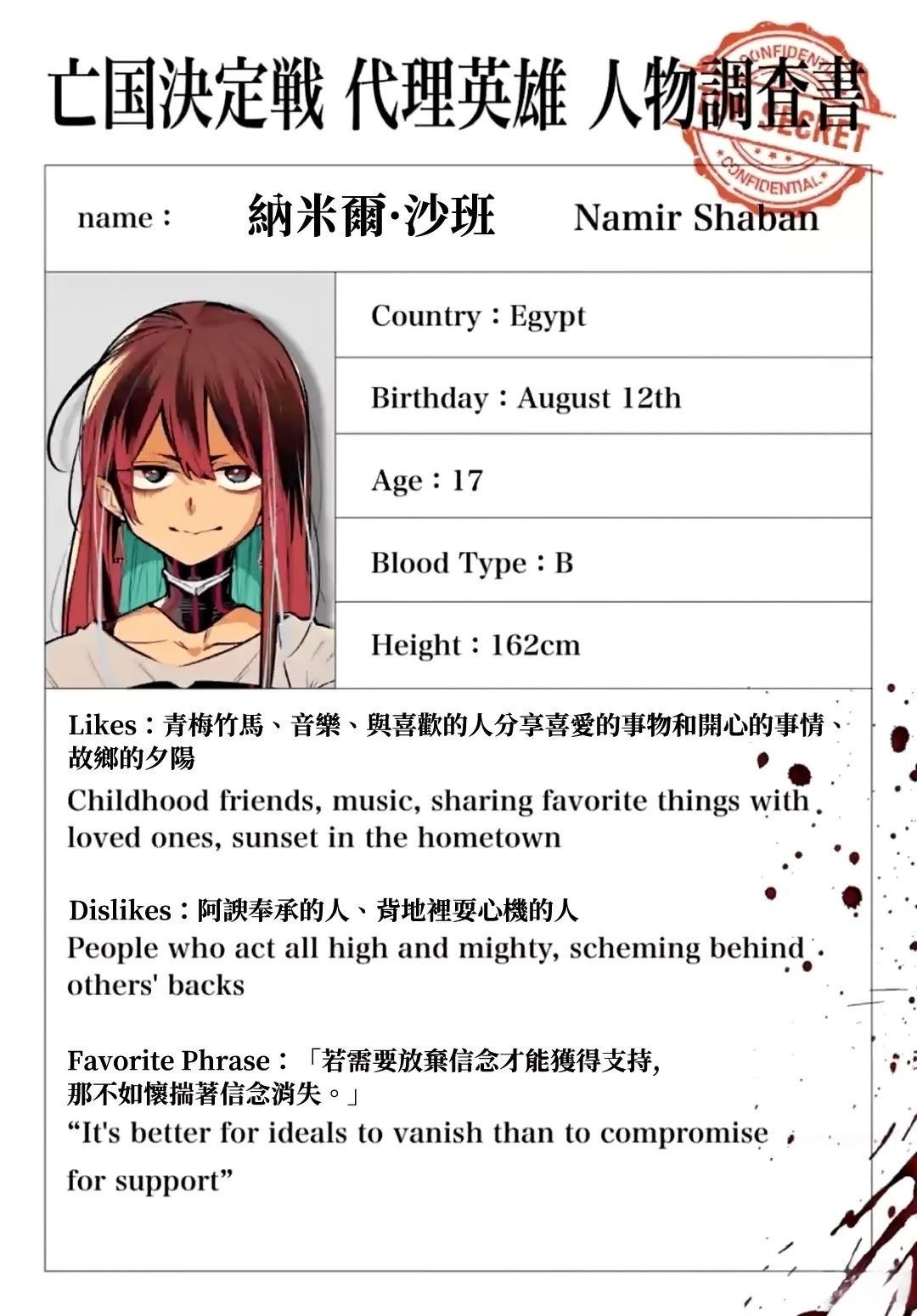 绝密代理英雄人物调查书015