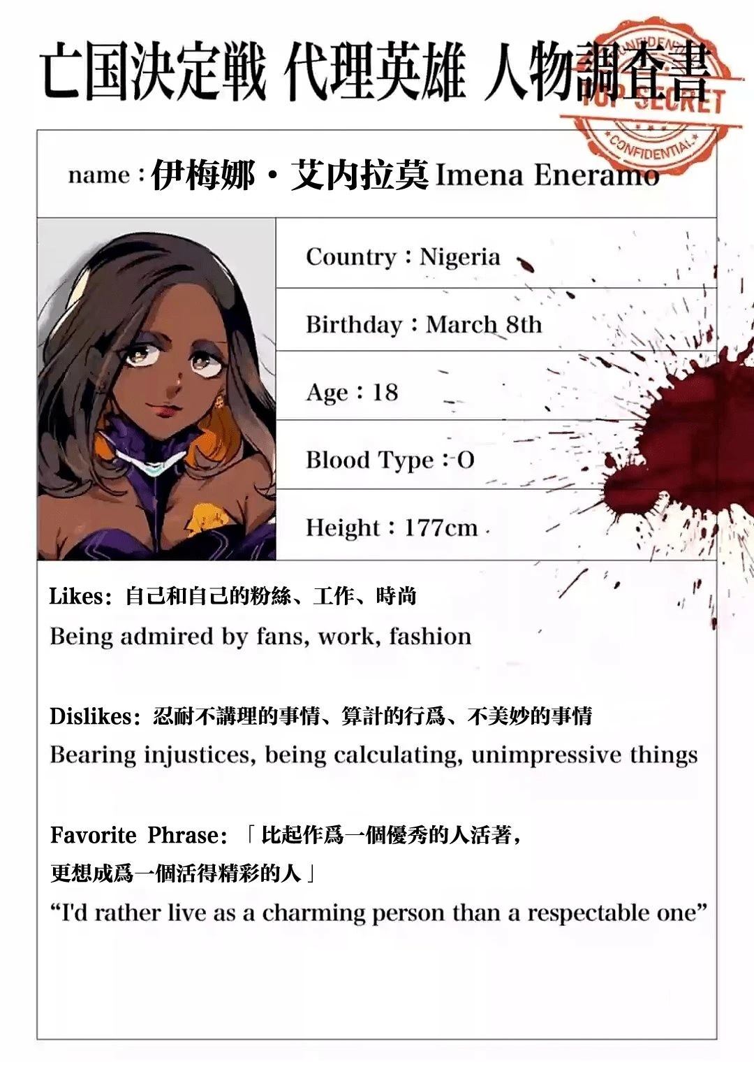 绝密代理英雄人物调查书026